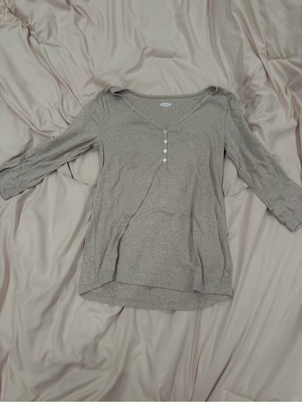 Women’s Top in Taupe - Casual 3/4 Sleeve